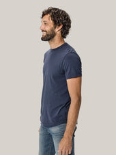 Slub Curved Hem Tee