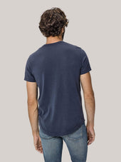Slub Short Curved Hem Tee