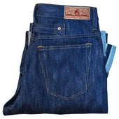 Buckle Back Tokushima Shoai Hank Dyed denim (Natural plant dyed Indigo) in store now!