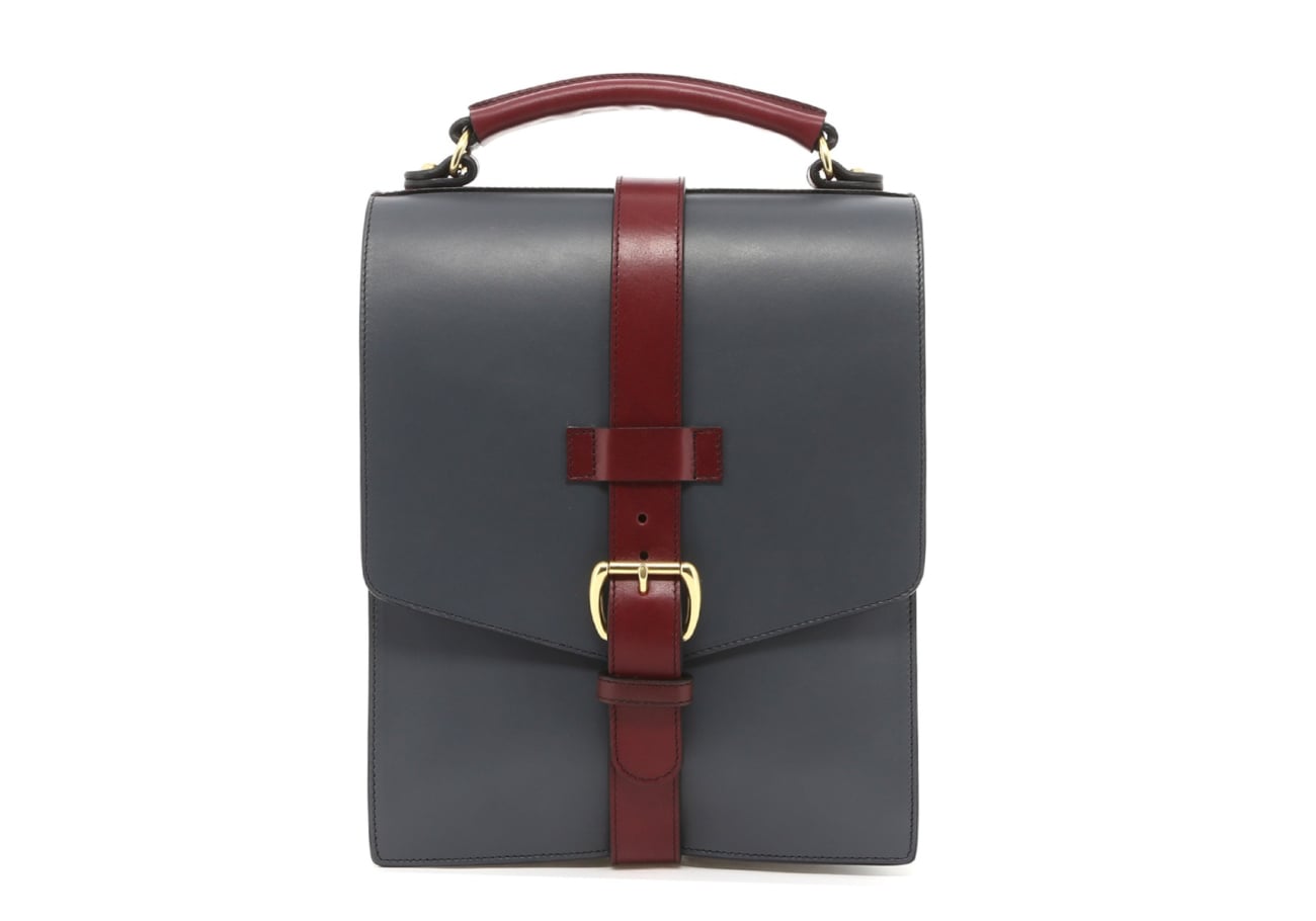 Buckle Messenger - Battleship Grey/Maroon Trim