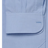 Classic Fit Plain Pinpoint Oxford Button Cuff Shirt In