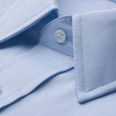 Classic Fit Plain Pinpoint Oxford Button Cuff Shirt In