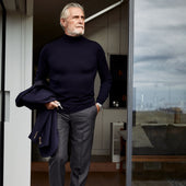 Merino Wool Turtle Neck Jumper In