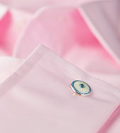 Classic Fit Plain Sea Island Cotton Double Cuff Shirt In Pink