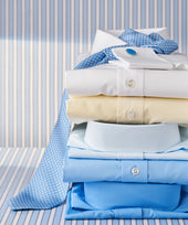 Classic Fit Swiss Poplin Double Cuff Shirt In