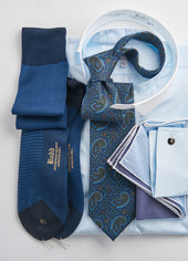 Classic Fit Plain Neckband Poplin Double Cuff Shirt In