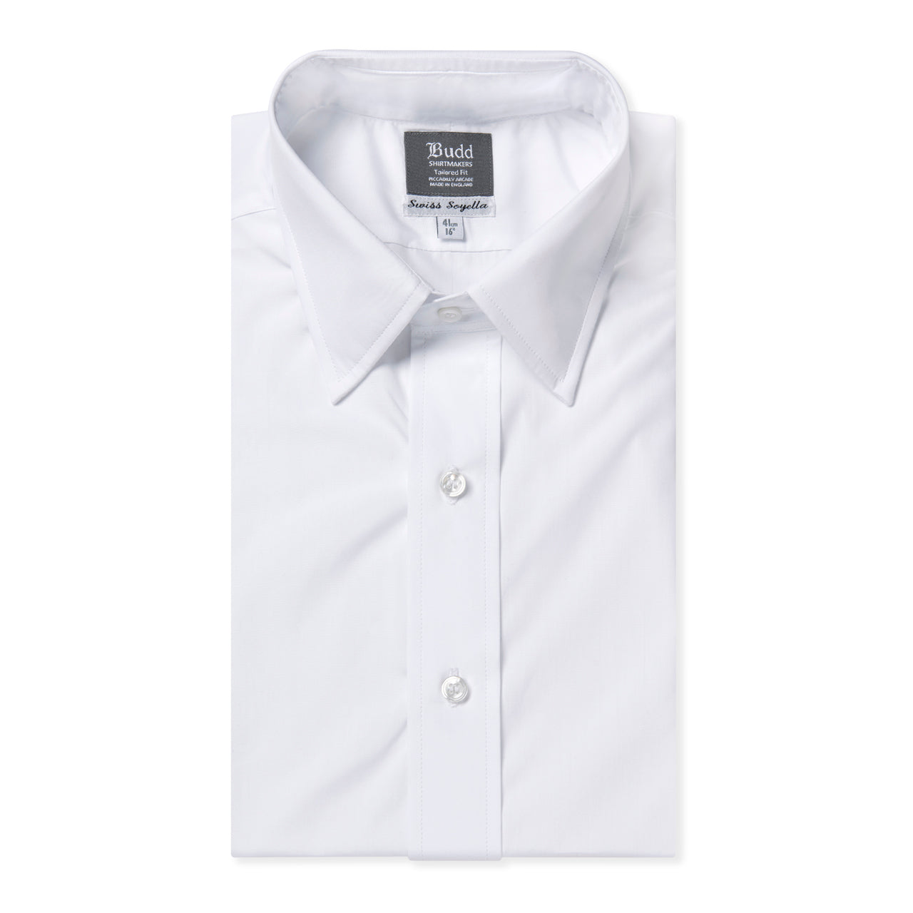 Tailored Fit Plain Soyella Double Cuff Shirt In