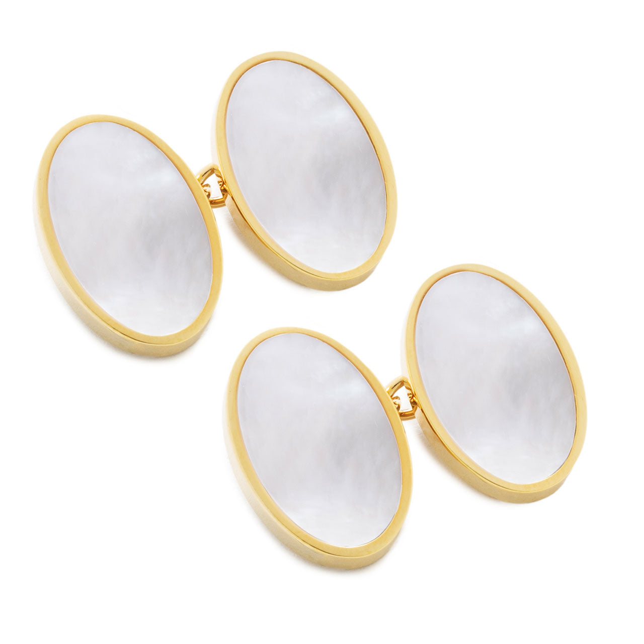 Mother Of Pearl And Gilt Cufflinks