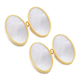 Mother of Pearl and Gilt Cufflinks
