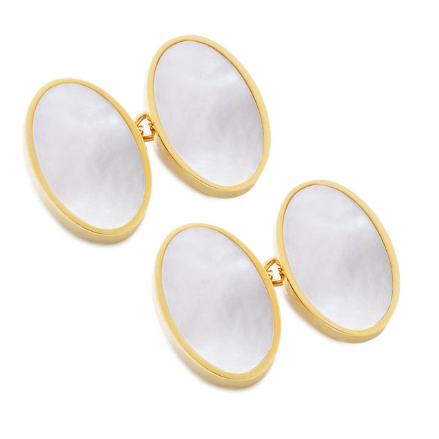 Mother of Pearl and Gilt Cufflinks