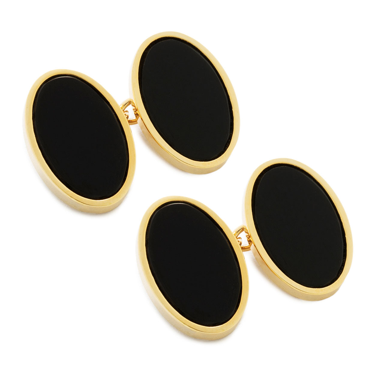 Onyx And Gilt Cufflinks
