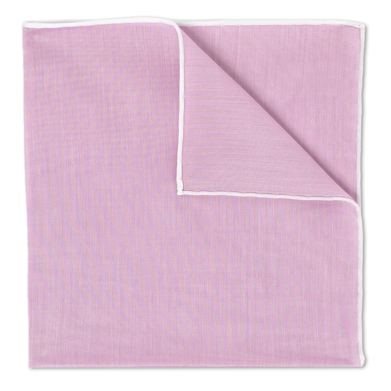Plain Batiste Cotton Pocket Square In Lilac