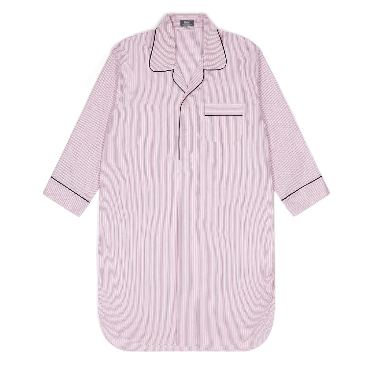 Exclusive Budd Stripe Nightshirt In Pink