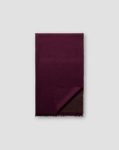 Dark Brown Fringed Wool Scarf