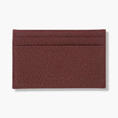 Burgundy Calf Leather Double Sided Card Holder