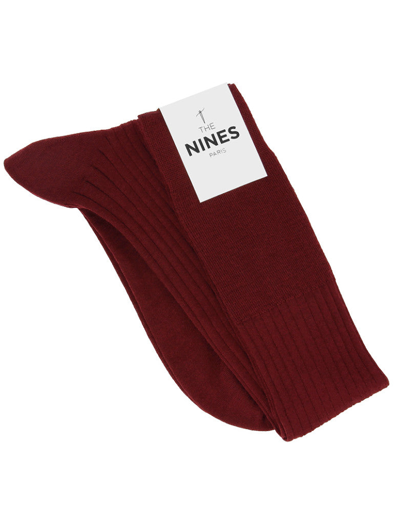 Cotton Lisle Knee Socks Fine Ribbed
