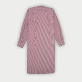 Fine Bengal Stripe Sea Island Quality Cotton Nightshirt With Navy Piping