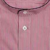 Fine Bengal Stripe Sea Island Quality Cotton Nightshirt With Navy Piping