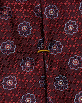 Burgundy Floral Silk Tie