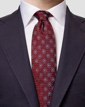 Burgundy Floral Silk Tie