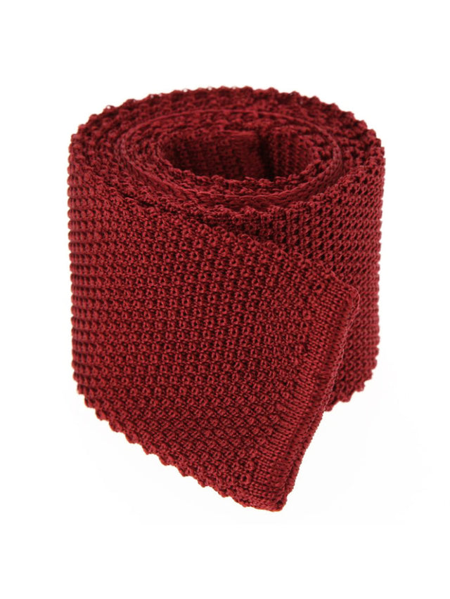 Burgundy knit tie Monza