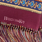 Large Fancy Paisley Printed Silk Scarf