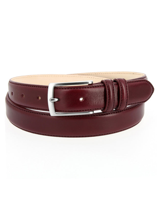 Burgundy leather belt Ugo