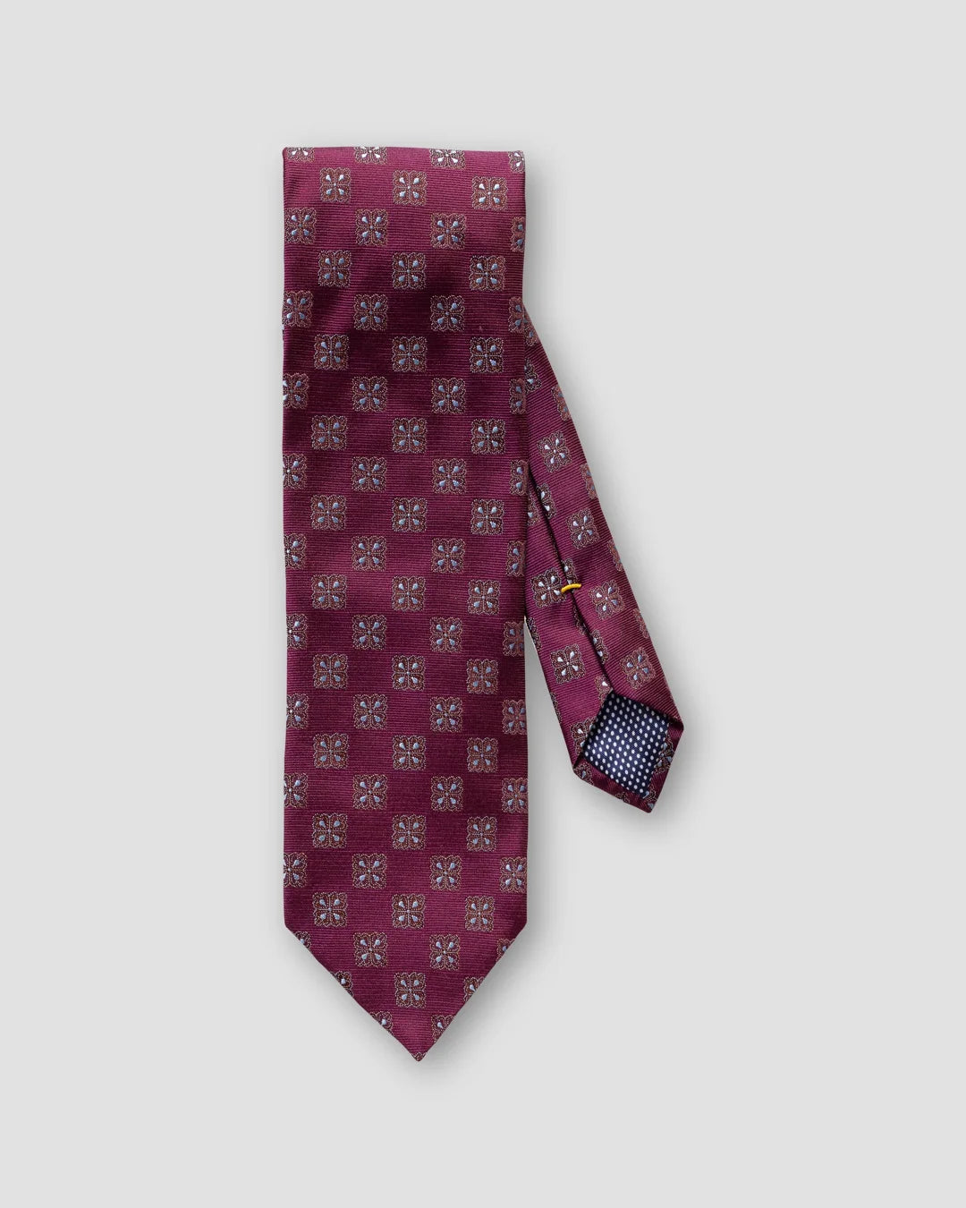 Medallion Checked Silk Tie Eton