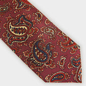 Paisley Motif Printed Silk Tie