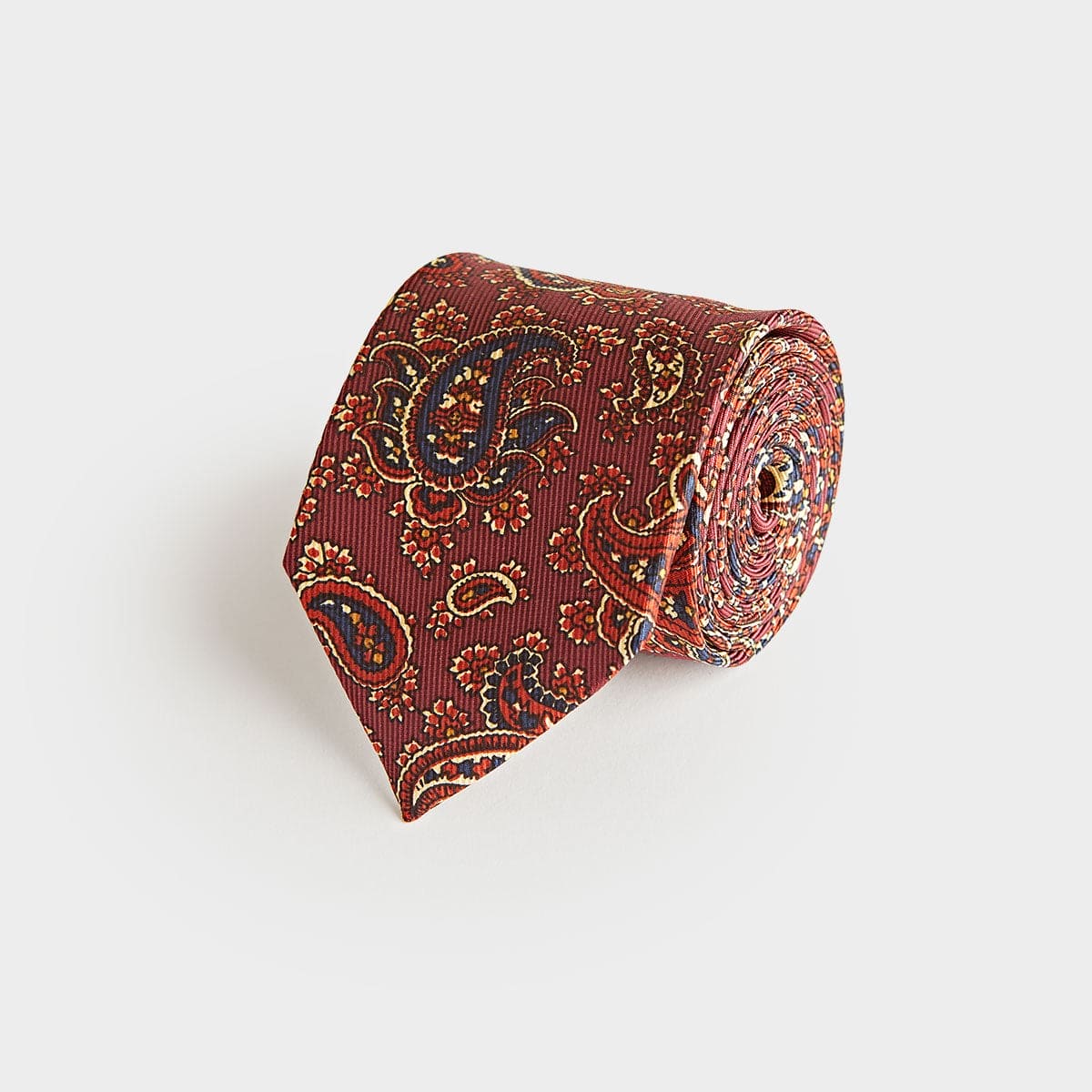 Paisley Motif Printed Silk Tie