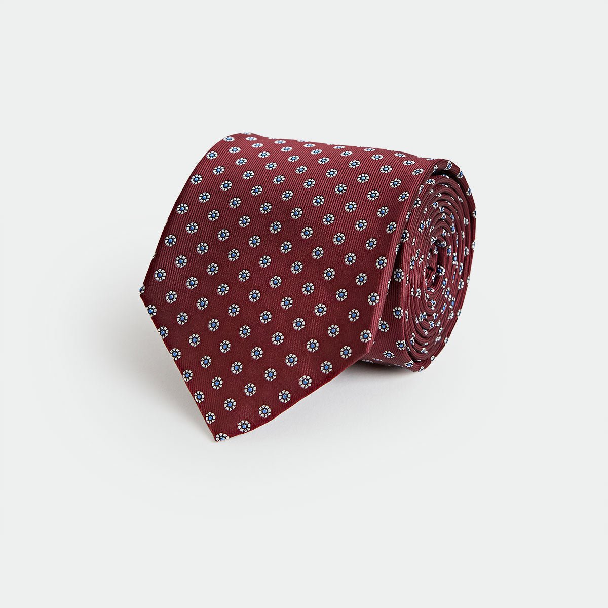 Repeated Floral Woven Silk Tie