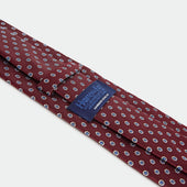Repeated Floral Woven Silk Tie