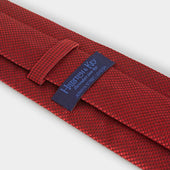 Small Houndstooth Wool Silk Blend Tie
