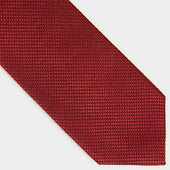 Small Houndstooth Wool Silk Blend Tie
