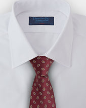 Small Paisley Motif Woven Silk Tie