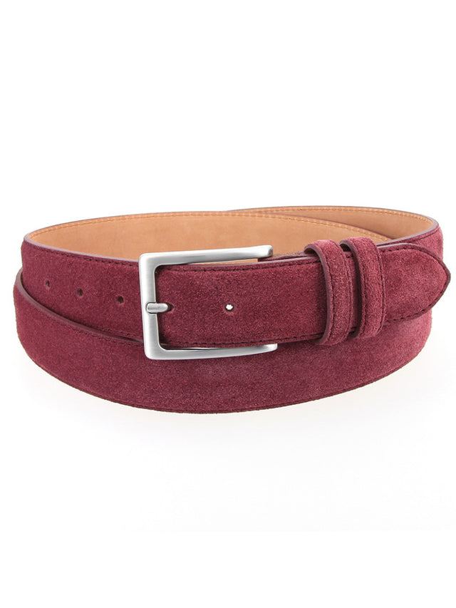 Burgundy suede leather belt Lino