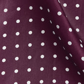White Medium Spot Silk Pocket Square