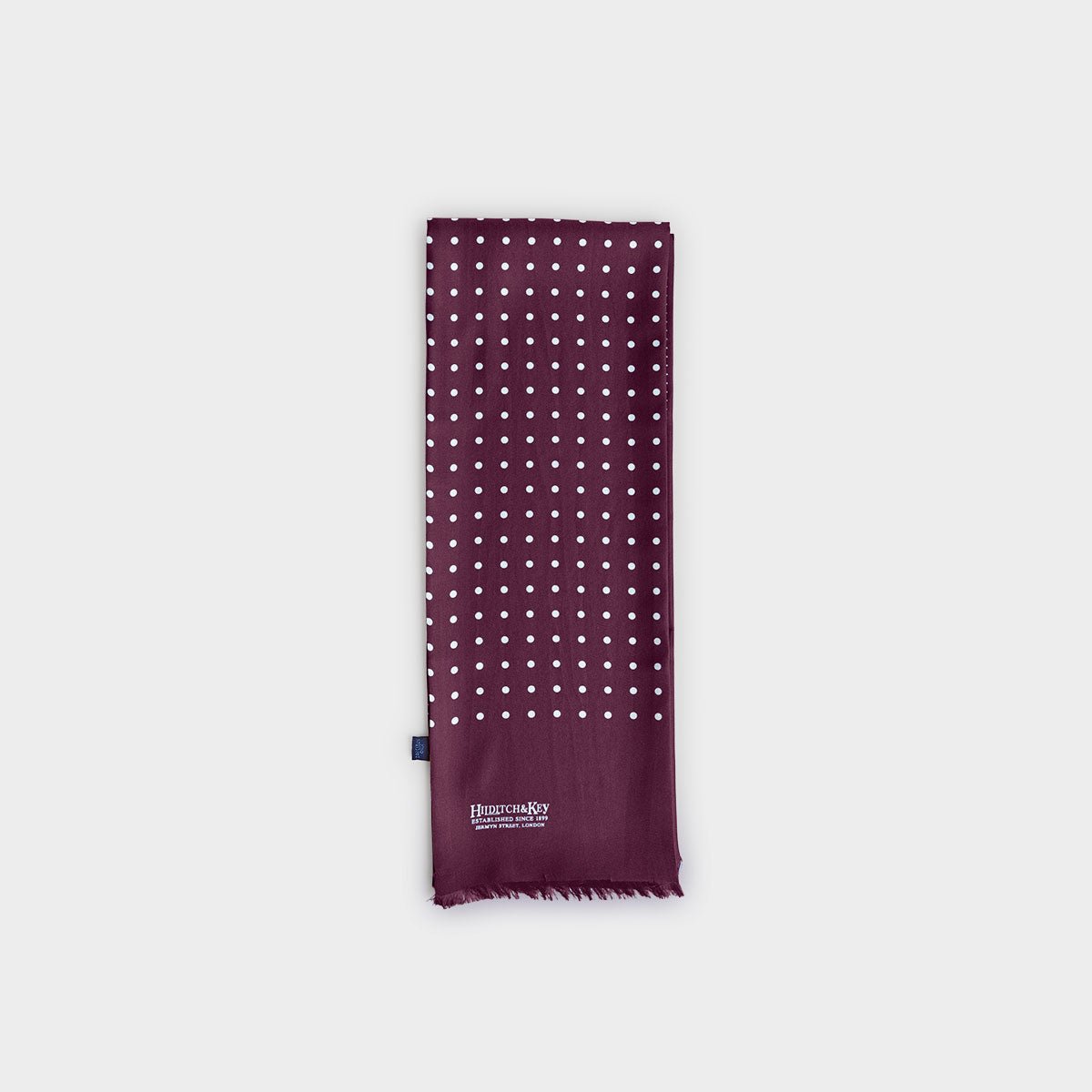 White Spot Silk Tubular Scarf