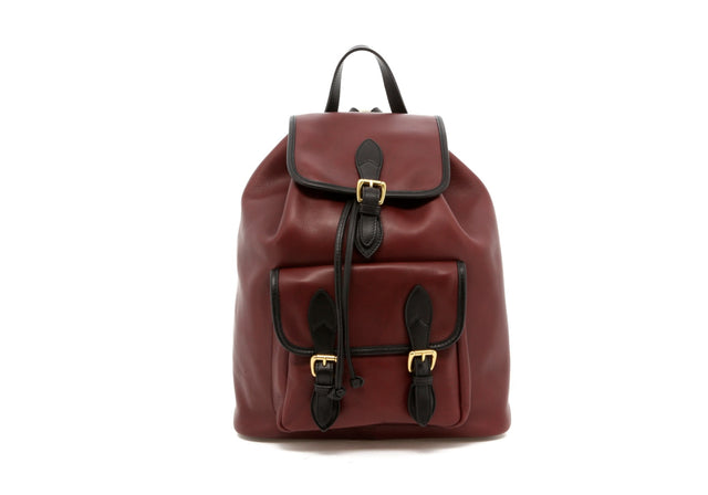 Classic Backpack - Burgundy/Black - Tumbled