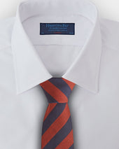 Block Stripe Wool Silk Blend Tie