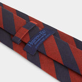 Block Stripe Wool Silk Blend Tie