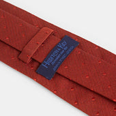 Self Spot Wool Silk Blend Tie