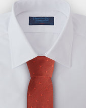 Self Spot Wool Silk Blend Tie