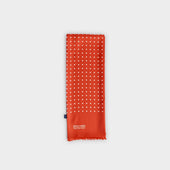 Burnt Orange & White Spot Silk Tubular Scarf