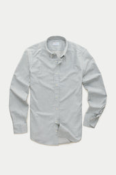 Long Sleeve Regular After-Dinner Button Down Cotton Shirt Blue Conductor