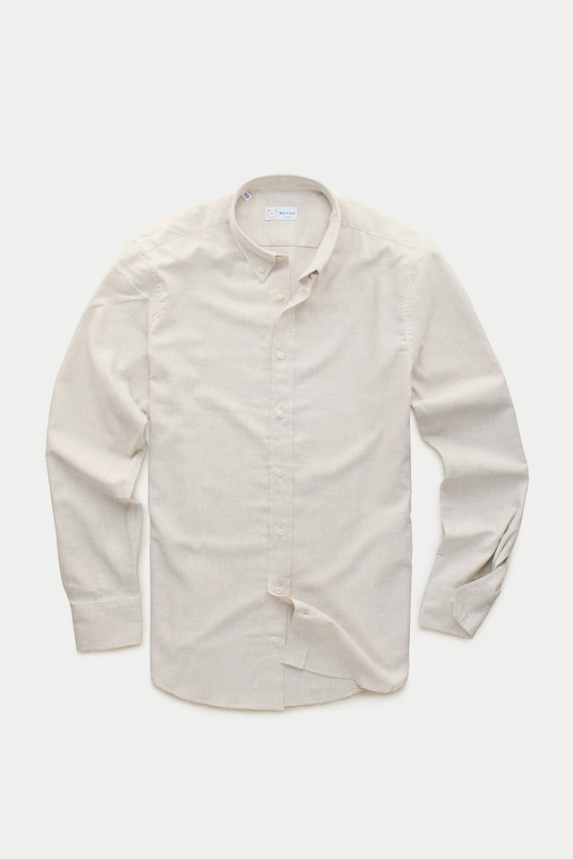 Long Sleeve Slim Before-Dinner Button Down Cotton Shirt Vintage Cotton