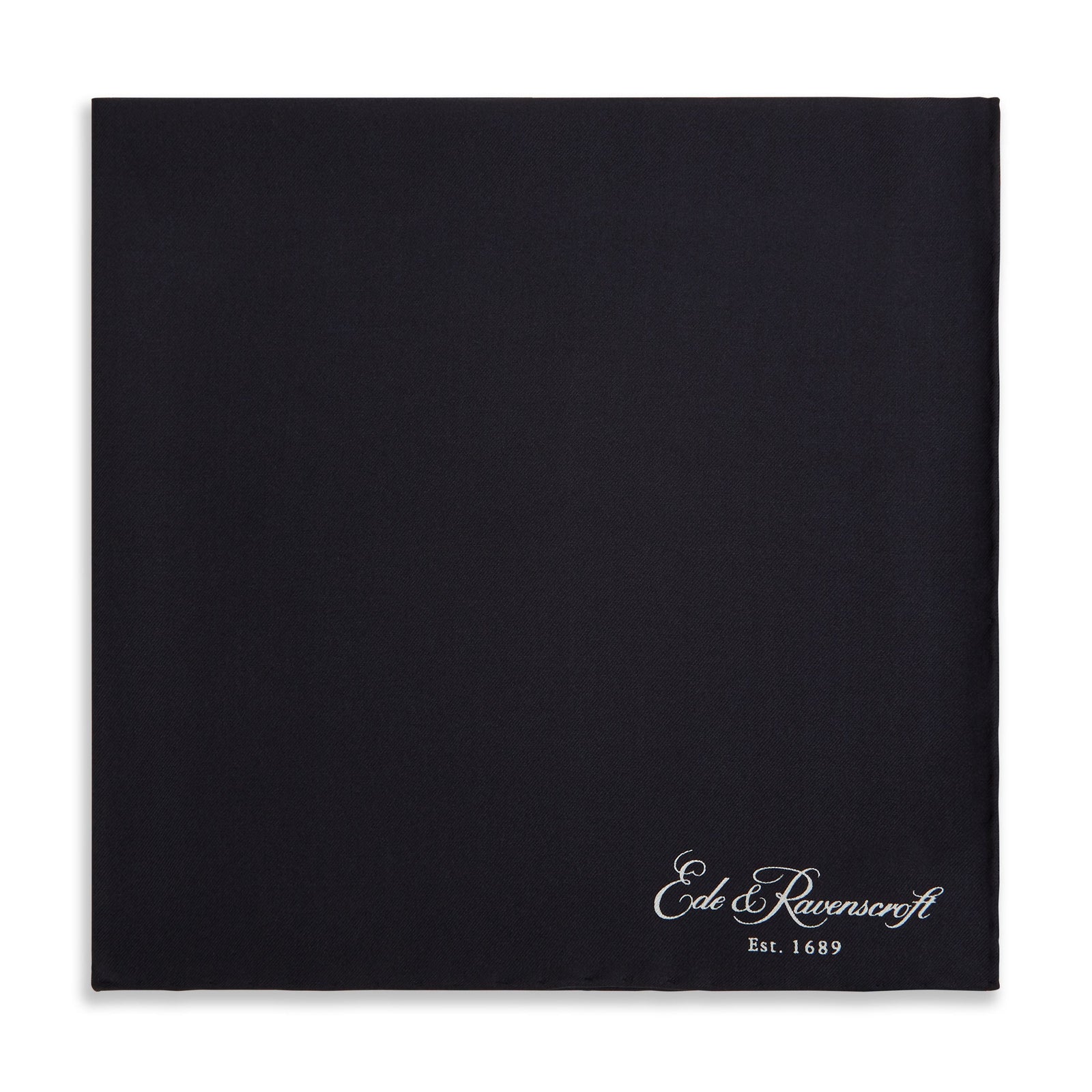 Black Silk Fine Twill Pocket Square