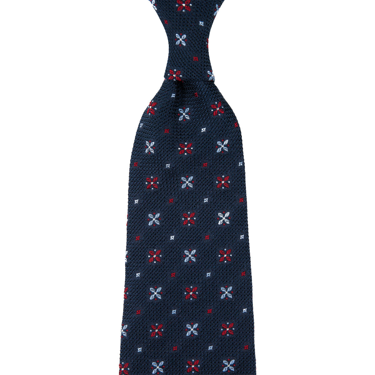 Floral Fina Grenadine Silk Tie Hand Rolled
