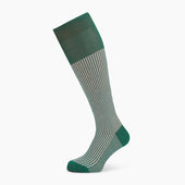 Melon Green White Thin Striped Long Socks