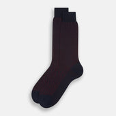 Red Motif Mid Length Socks